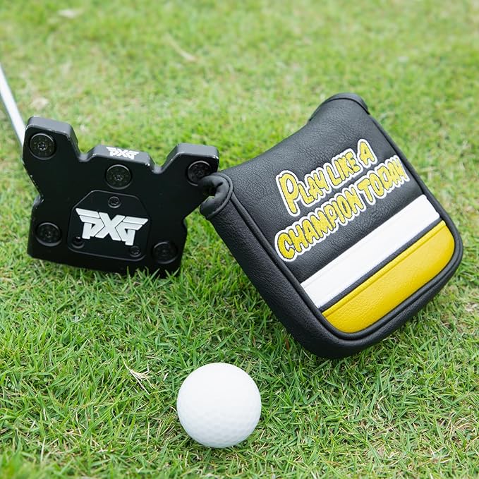 Golf Headcovers Play Like A Champion Today Golf Club Head Covers Advanced Embroidery Premium Leather Driver Headcovers Fairway Wood Covers Hybrid Cover Golf Mallet Putter Cover for DF3 OZ1