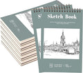 12 Pack Sketch Book, 5.5 x 8.5 Inch Sketchbook, 68lb/100gsm Top Spiral Bound by Prudiut