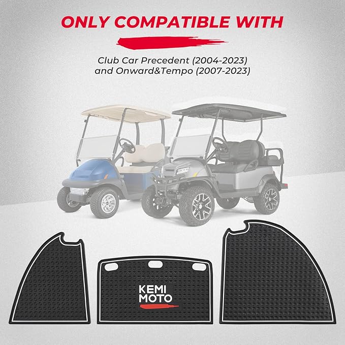KEMIMOTO Golf Cart Dash Mats Compatible with Club Car Precedent (2004-2023) and Onward&Tempo (2007-2023), Golf Cart Accessories