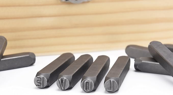 HimaPro Letter and Number Stamp Set 36pcs 40Cr Alloy Steel Metal Stamp Number & - Image 2