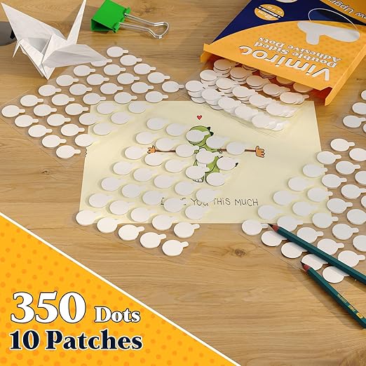 Double Sided Sticky Adhesive Dots – 350pcs Easy to Peel Sticky Putty, Double - Image 8