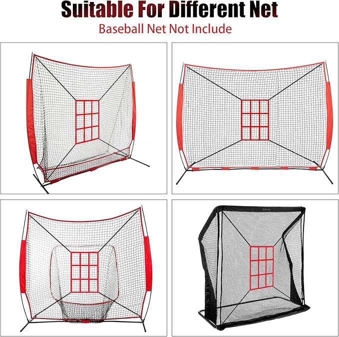 1pcs/2pcs Strike Zone Target Net,13.5x21.5in Pitching Strike Zone Net,Portable Strike Zone Plate for Baseball Pitching Accuracy Improve