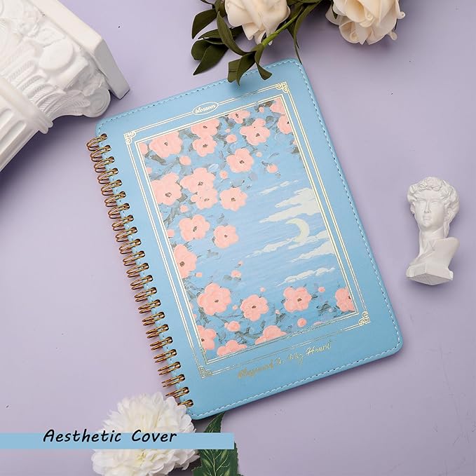 Spiral Notebook for Women, Durable A5 Leather Hardcover Notebooks, 140 Lined - Image 5
