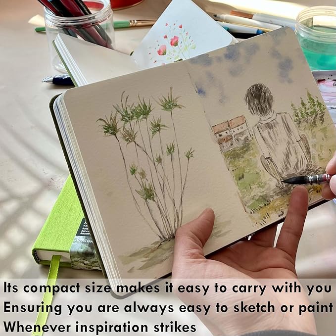 tumuarta Watercolor Journal, 140 LB, 300 GSM, Cotton Paper, Cold Press - Image 5