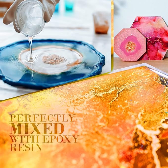 Orange Mica Powder for Epoxy Resin 56g / 2oz. Jar - Image 3