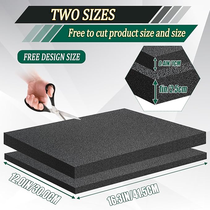 8 Pack Polyethylene Foam Pads for Packing Foam Sheets 2 Size Cuttable High - Image 5