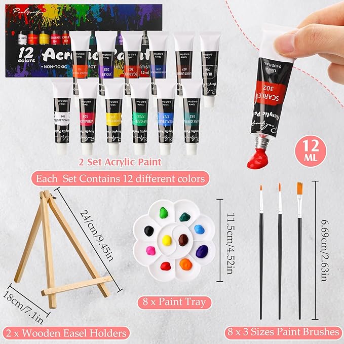 Cholemy 36 Pcs Paint and Sip Kit - Image 3