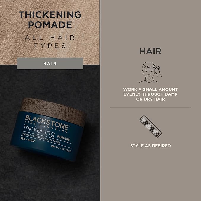 Blackstone Men's Grooming Hair Thickening Pomade - Image 4