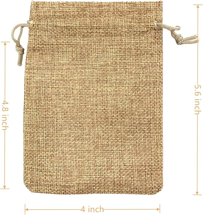 Palmhomee Pack of 25 Burlap Gift Bags - Image 3