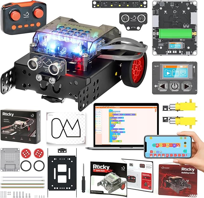 WhalesBot Rocky Smart Robot Car Coding & Remote Control Kit by WhalesBot
