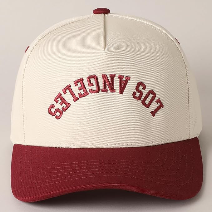 MIRMARU Two-Tone Vintage Canvas Trucker Hats for Men & Women, Adjustable Size Baseball Caps with Trendy Embroidered Design