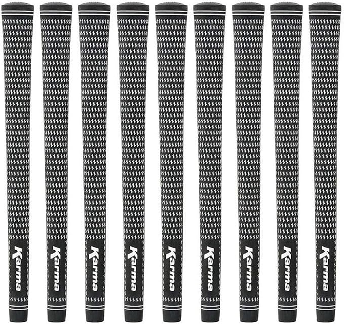 Karma Velour Golf Grips for Men, Women, Juniors | Undersize, Standard, Midsize, Oversize, & Jumbo | 6 Colors | Choose Single, 9, 13 Pack or Golf Club Grip Kit