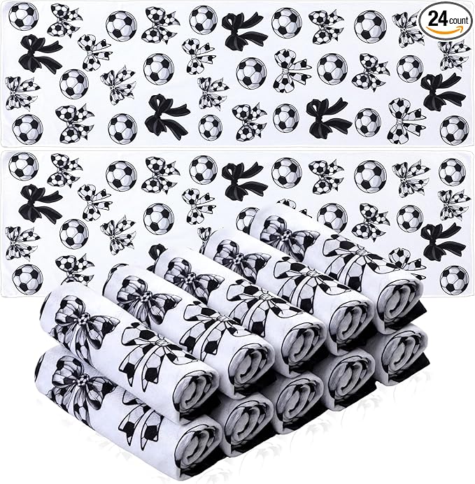 Moukeren 24 pcs Cooling Towels 40"x12" Bulk Sports Ice Towel for Neck and Face Quick Dry Breathable Microfiber Chilly Party Favors Supplies for Coach Gift and Sport Party Favors