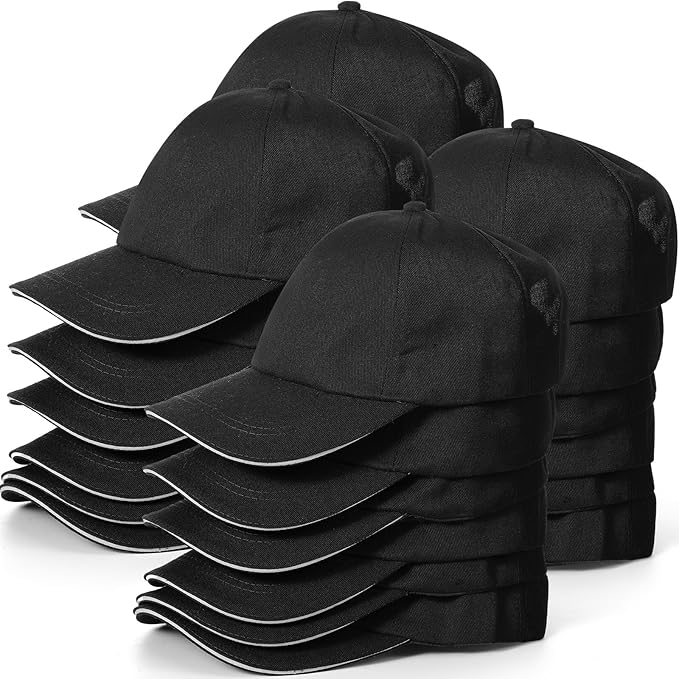 Shyyween Kids Baseball Caps Youth Adjustable Plain Baseball Hats Cotton Blank Hats Bulk for Girls Boys Sport Team