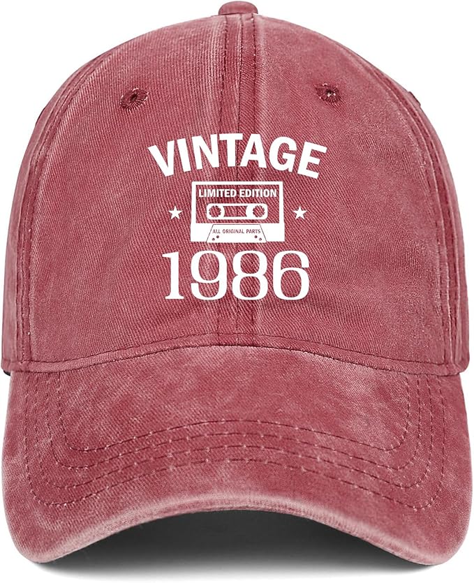 40th Birthday Gifts Women Men 1986 Hats Vintage 1986 Baseball Cap 40th Birthday Gifts for 40 Year Old Fathers Mothers Day