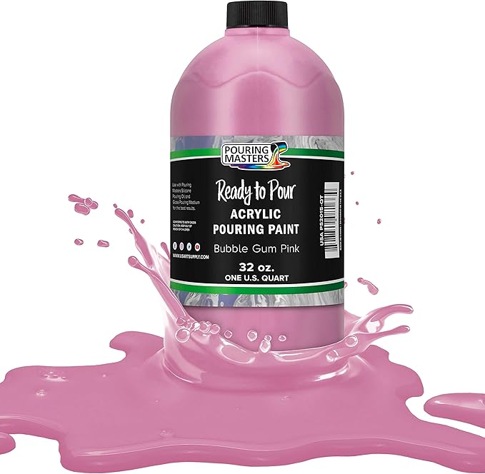 POURING MASTERS Bubble Gum Pink Acrylic Ready to Pour Pouring Paint by Pouring+Masters