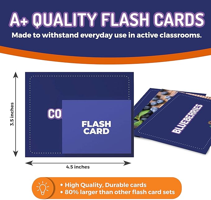 50 Food Double Sided Flash Cards - Image 3