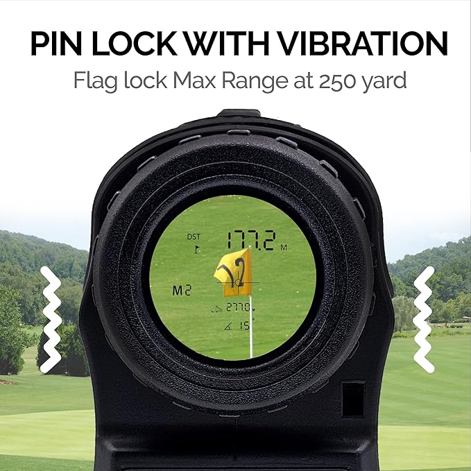 AILEMON Golf Laser Rangefinder Hunting Range Finder 900Y Fast Focus High-Precision Continuous Scan Flag Pole Locking Vibration Function Slope Mode Range Finder