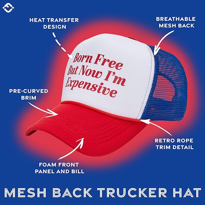 Funky Junque Premium Mesh Snapback Trucker Hat - Stylish Comfort for All - Patriotic, Humor & More