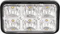 ALMULOO Golf Cart Headlight Clear LED Lens Compatible with 1996-Up EZGO ST350 & 1980-1994 EZGO Marathon/EZGO Workhorse Models Golf Cart Plastic Headlight Chrome Housing