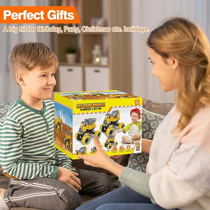 LUDILO 4PCS Take Apart Toys for 4 Year Old Boys Construction Toys - Image 6