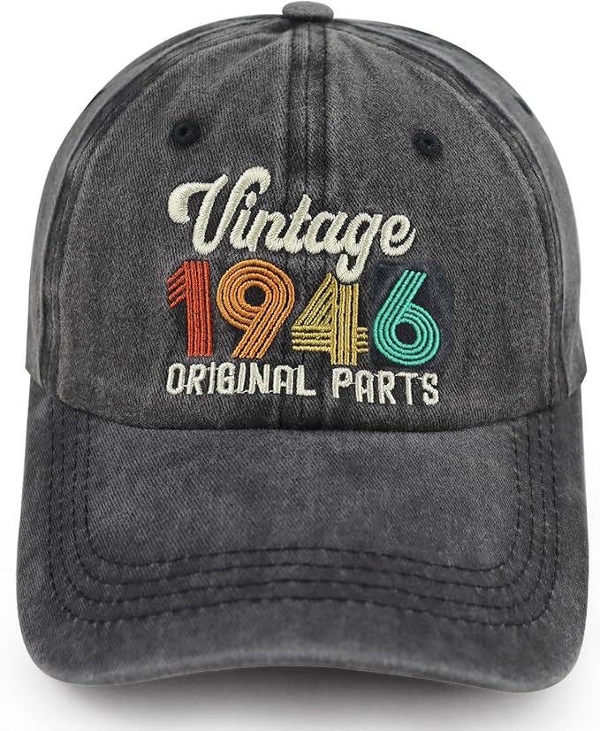 90th 80th 70th 60th 50th 40th 30th Birthday Gifts for Women Men, Vintage 1936 1946 1956 1966 1976 1986 1996 Hat