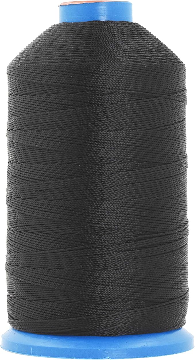 Mandala Crafts Bonded Nylon Thread Black Heavy Duty Sewing Threads by MandalaCrafts