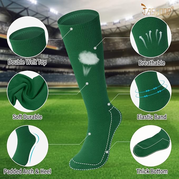 Baseball Socks and Belt for Youth Adult Softball Socks Combo Elastic Waist Belt for Men Kids Boys Girls Women JASGOOD