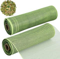 TONIFUL 2 Rolls 10 Inch Sage Green Decorative Mesh Ribbbon Rolls, Fabric Mesh by TONIFUL