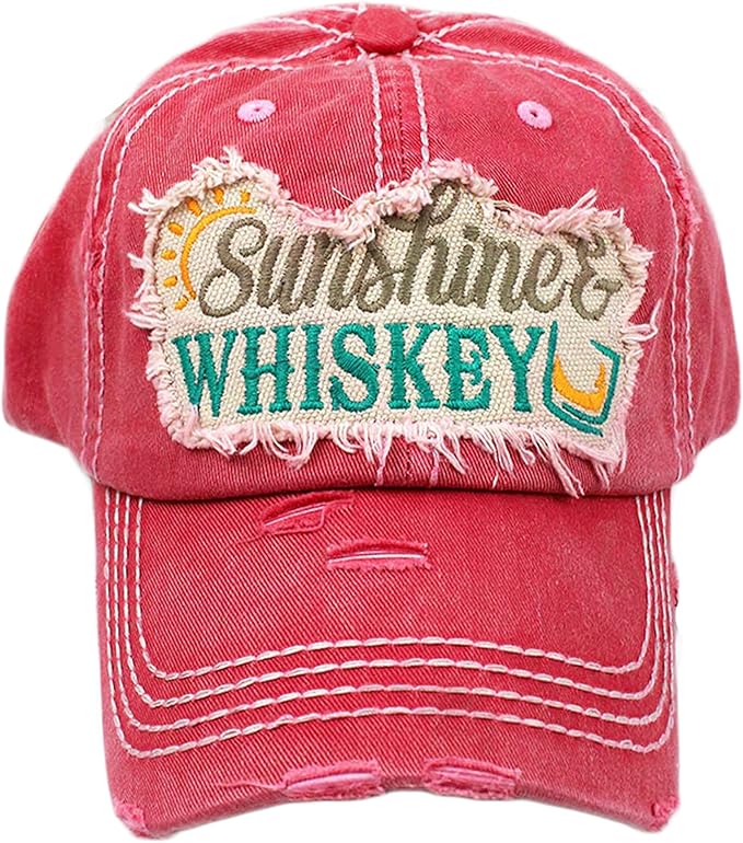Women's Sunshine & Whiskey Vintage Baseball Hat Cap