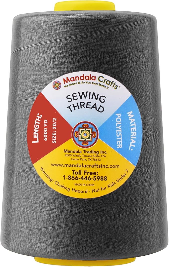 Mandala Crafts 4 Pack of Serger Threads Cones Spools - Image 4