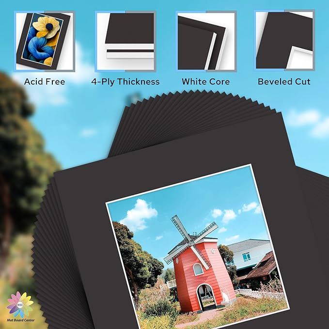 Mat Board Center, 12x12 for 8x8 Black Mat Kit - Image 3