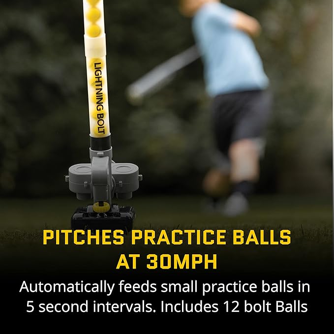 SKLZ Pitching Machine | Improve Your Swing | Ideal for Baseball & Softball Drills | Develops Hitting Power and Fielding Skills | Portable & Easy to Use