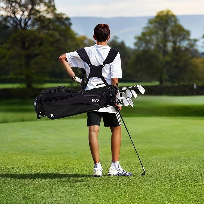 KVV Junior Golf Bag, Lightweight Golf Stand Bag for Young Players for Ages 4-6,6-8,9-12, 12 and Up