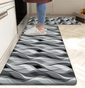 weesire Kitchen Mats for Floor Modern Abstract Kitchen Rugs Grey Stripe Anti by weesire