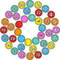 40PCS Line Up Spots for Classroom Floor, 4” Floor Numbers Stickers for Back to by KLOLKUTTA