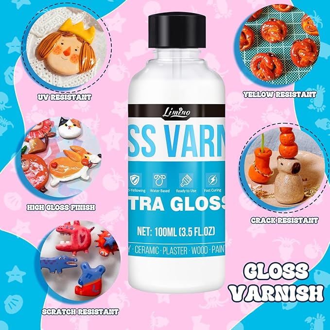 Air Dry Clay Varnish - 200ml Clay Glaze - Image 3