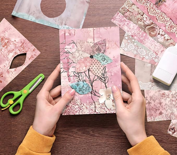 6 Inch Retro Pink Scrapbooking Paper Pad - Image 6