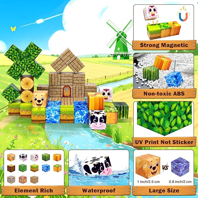 Magnetic Blocks Building Toys for Kids: Magnetic Blocks for Kids Ages 3-4 - Image 7
