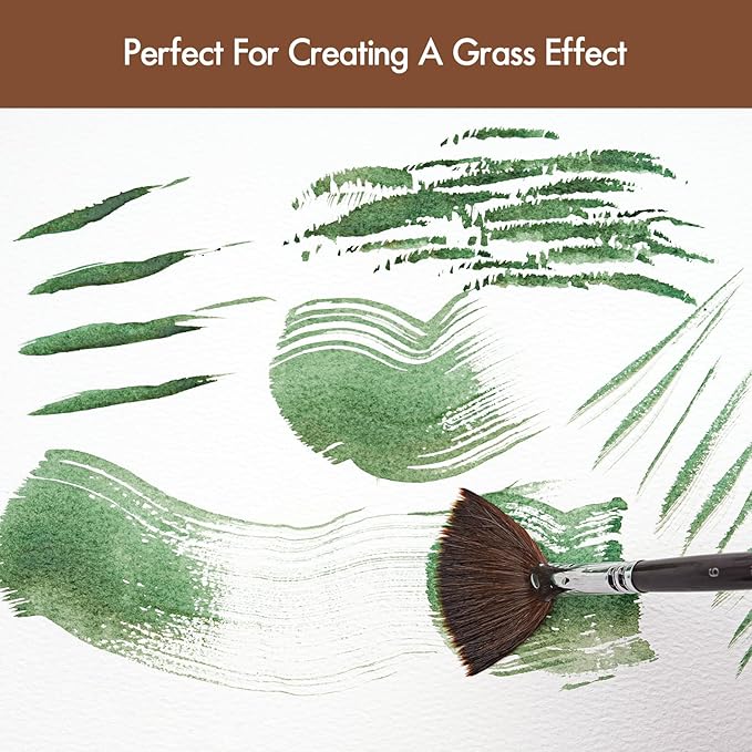 Sable Watercolor Brushes Professional, Fuumuui 7Pcs Sable Brush Set Variety - Image 3