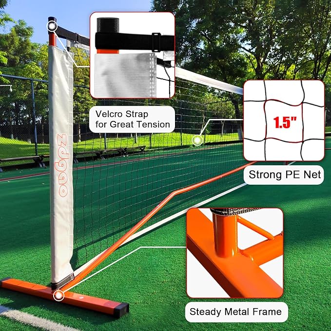 Zdgao Pickleball Set with Net for Driveway, 22 FT Regulation Size Pickle Ball - Image 3