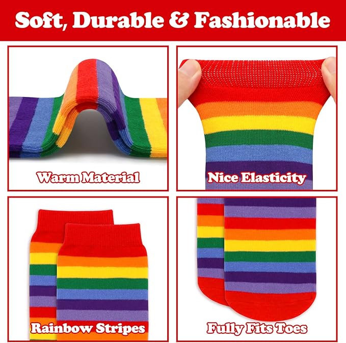 Sarfel Kids Soccer Socks Toddler Soccer Socks Girls Boys Soccer Socks Kids Tube Socks with Stripes Toddler Knee High Socks