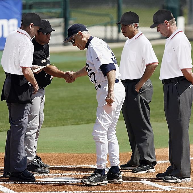 6 Pcs Baseball/Softball Umpire Accessories Set Including Umpire Shirt Hat Indicator Brush Ball Bag for Men Referee