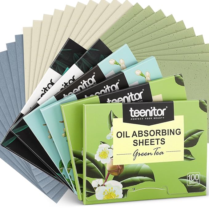 Teenitor Oil Blotting Sheets for Face, 600 Sheet Oil Absorbing Sheets for Face by PERFECTYOURBEAUTY
