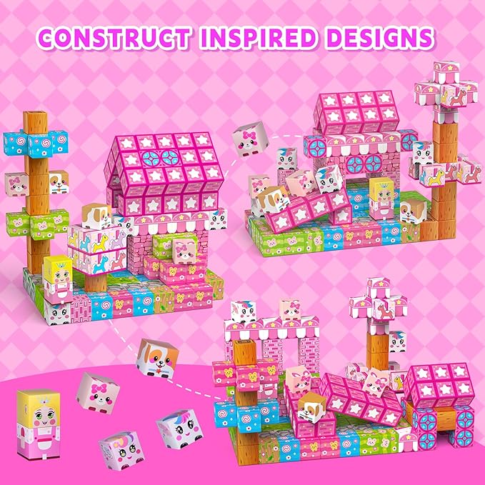Magnetic Blocks, Magnet Blocks Tiles Constructions Toys, STEM Educational - Image 3