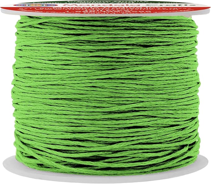 Mandala Crafts 1mm 109 Yards Green Cotton Waxed Cord by MandalaCrafts