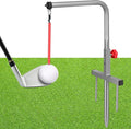 Poen 1 Set Golf Swing Trainer Training Iron Practice Swing Groover with 3 Height Indoor Golf Practice Simulator Accessories Aid Equipment