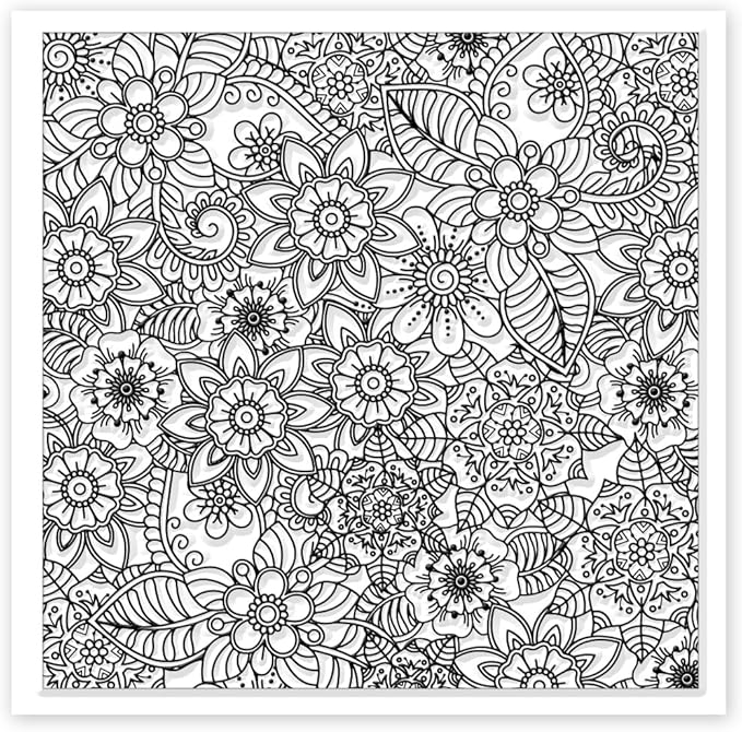 CHGCRAFT Abstract Flowers Geometric Flowers Silicone Texture Stamp Polymer Clay - Image 8