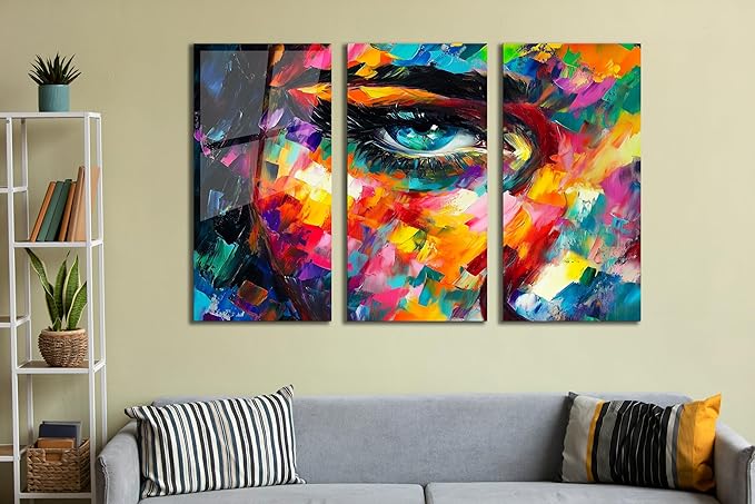 SpiritualHands Women Eye Glass Wall Art Oil Painting - Image 6