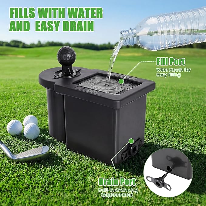 10L0L Golf Cart Ball Washer and Club Cleaner Kit, Detachable Golf Club Head and Ball Washer Golf Cleaner for EZGO Club Car Yamaha